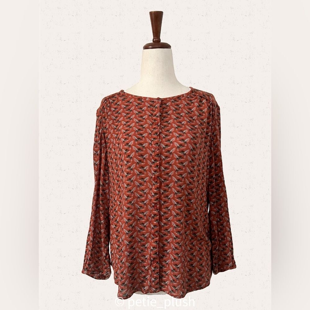 Hinge -3/4 Sleeve Button-Down Blouse- Size: Medium - EUC